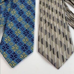 Two (2)  ties: Silk & Polyester EUC